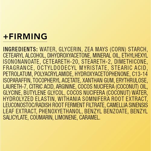 Jergens Natural Glow +Firming Self Tanner Body Lotion, Fair to Medium Skin Tone, Sunless Tanning Moisturizer with Collagen and Elastin. Helps to Visibly Reduce Cellulite, 7.5 Fl Oz (Pack of 2)