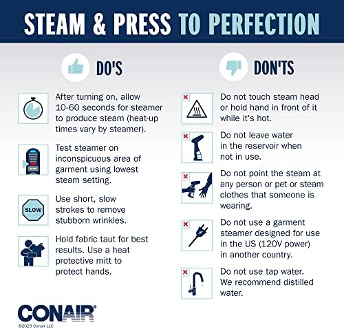 Conair Handheld Garment Steamer for Clothes, Turbo ExtremeSteam 1875W Fabric Steamer, Portable Handheld Design, Strong Penetrating Steam, Amazon Exclusive, White/Champagne
