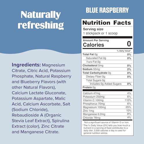 Ultima Replenisher Daily Electrolyte Powder Drink Mix – Sugar Free – Blue Raspberry, 90 Servings – Hydration Powder with 6 Electrolytes and Minerals – Keto Friendly, Vegan, Non-GMO