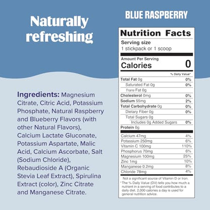 Ultima Replenisher Daily Electrolyte Powder Drink Mix – Sugar Free – Blue Raspberry, 90 Servings – Hydration Powder with 6 Electrolytes and Minerals – Keto Friendly, Vegan, Non-GMO