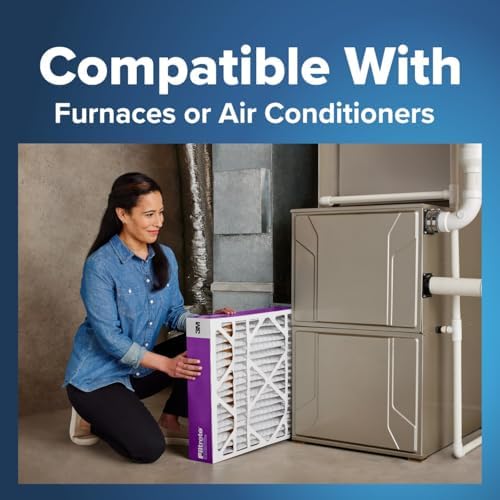 Filtrete 20x25x4 AC Furnace Air Filter, MPR 1550, MERV 12, Fits Lennox & Honeywell, Allergen, Electrostatic Air Cleaning Filter, 2-Pack (actual size 19.88 x 24.63 x 4.31)