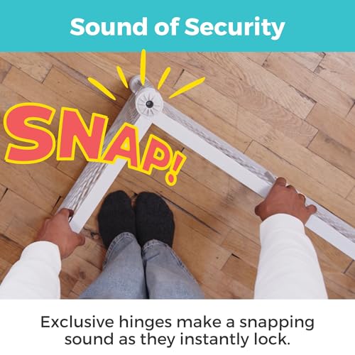 Toddleroo by North States - Superyard Duo Extra Wide Baby Gate & Play Yard: 6 Panel Baby Playpen - Included Wall Mount Kit - Made in USA - 38.5 to 201 Inches Wide - 26 Inches Tall - Light Gray