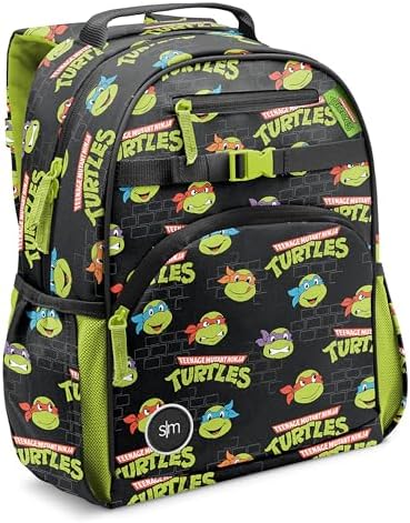Simple Modern Medium Nickelodeon Viacom Kids Backpack for School Girls and Boys | Kindergarten Elementary Toddler Backpack | Fletcher Collection | Kids - 15" tall | TMNT Turtles Unite