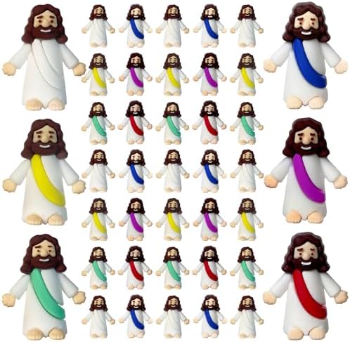 Mini Jesus Figures, Set of 30pcs Action Figures Little Jesus Figures, Tiny Jesus Figures to Hide and Seek Religious Gifts for Easter Egg Stuffers