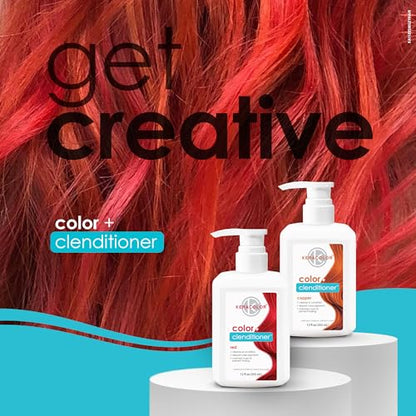 Keracolor Color + Clenditioner 3-in-1 Color-Depositing Conditioner, Gently Cleanses & Conditions, Semi-Permanent Hair Color, 23 Shades, 12 Fl Oz