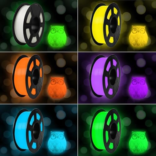SUNLU PETG Glow in The Dark Filament, Luminous 3D Printer Filament 1.75mm, High Brightness and Long Time Glows PETG Filament, Dimensional Accuracy +/- 0.02mm, 1kg Spool. (Green, Glow Green)