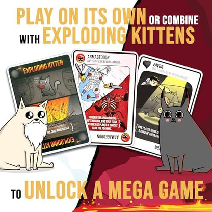 Exploding Kittens Good vs. Evil 2-5 Players - Ages 7+ - Inspired by Netflix Show - Party & Family Card Game for Kids & Adults