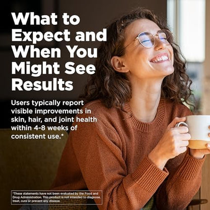 Vital Vitamins Multi Collagen Peptides Powder - Unflavored, Easy to Dissolve - Type I, II, III, V, X - for Women & Men - Promotes Hair, Skin, Nails, & Joint Health - 30 Servings