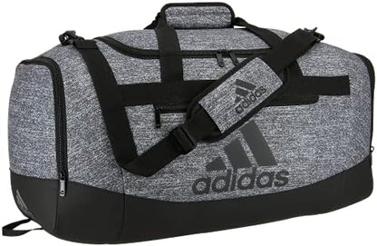 adidas Unisex Defender 4.0 Gym Duffel Bag for Men and Women, Jersey Onix Grey/Black, Medium (66L)