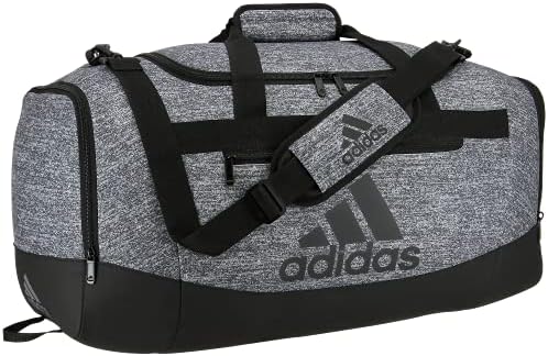 adidas Unisex Defender 4.0 Gym Duffel Bag for Men and Women, Jersey Onix Grey/Black, Medium (66L)