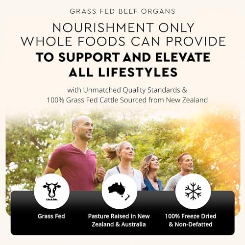 Ancestral Supplements Grass Fed Beef Organ Supplement, Supports Whole Body Wellness with Proprietary Blend of Liver, Heart, Kidney, Pancreas, Spleen, Freeze-Dried Beef, Non-GMO, 180 Capsules
