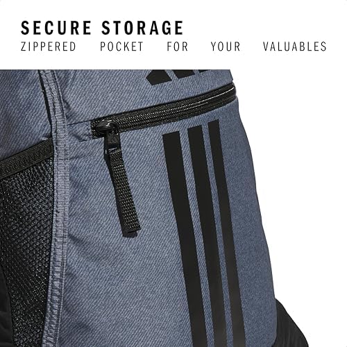 adidas Alliance Sackpack, Drawstring Backpack, Lightweight Small Gym Bag for Women and Men, Twill Onix Grey/Black, One Size