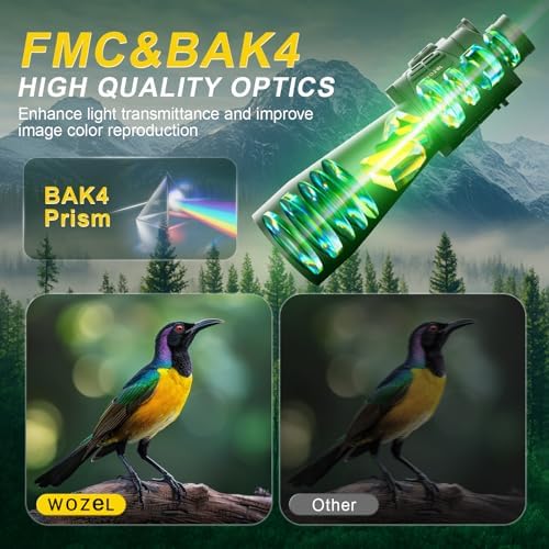 20x70 Binoculars for Adults High Powered - WOZEL HD Bird Binoculars with Clear Low Light Vision - Powerful Binocular for Bird Watching Hunting Travel Outdoor Hiking