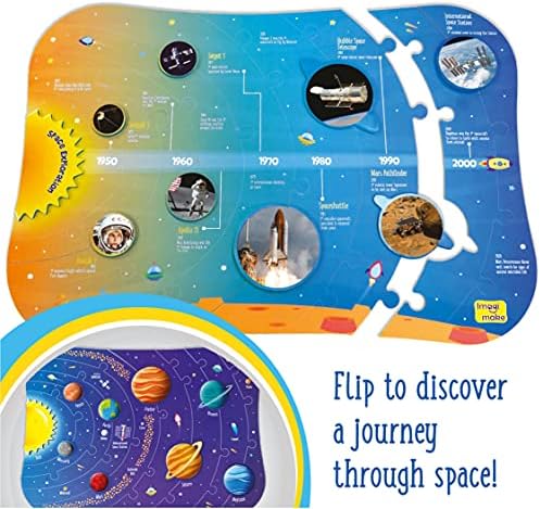 Imagimake Mapology Solar System for Kids | Educational Toys for Kids 5-7 | Space Toys | Puzzles for Kids Ages 4-8 | Planet Puzzles for Kids Ages 4-8 | Birthday and Christmas Gift for Boy & Girls