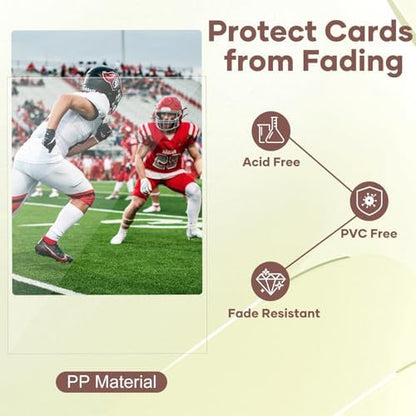 5000 Counts Card Sleeves, Clear Penny Sleeves for Trading Cards, Baseball Card Sleeves, Soft Trading Cards Sleeve Fit for MTG, TCG, Baseball Cards, Football Cards, Game Cards