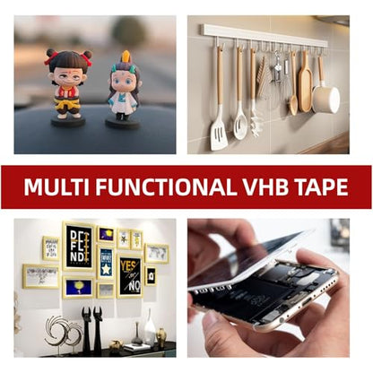 3M Double Sided VHB Tape 1" x 15.4 Ft, Heavy Duty Mounting Tape, Black 5925 Foam Tape Strong Adhesive Waterproof for Automotive Car Décor Home Office Logos Indoor Outdoor, 0.025in Thick
