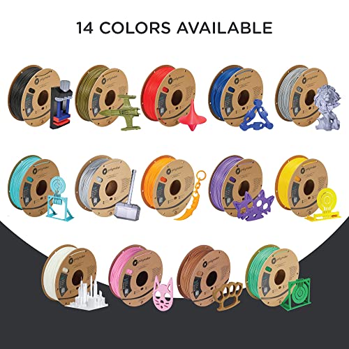 Polymaker PLA PRO Filament 1.75mm 2kg, Tough & High Rigidity Black*1_ White*1 3D Printing Filament, PolyLite PLA PRO 3D Printer Filament 1.75mm, Print with Most 3D Printers