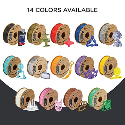 Polymaker PLA PRO Filament 1.75mm 2kg, Tough & High Rigidity Black*2 3D Printing Filament, PolyLite PLA PRO 3D Printer Filament 1.75mm, Print with Most 3D Printers