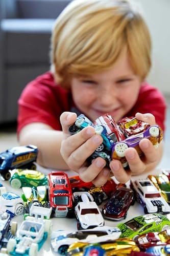 Hot Wheels Toy Trucks & Cars, 50-Pack, Set of 50 1:64 Scale Individually Packaged Vehicles, Instant Collection (Styles May Vary) (Amazon Exclusive)