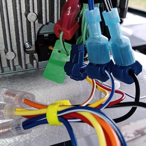 Nilight 480PCS/80 Pairs T-Tap Wire Connectors Self-Stripping Quick Splice Electrical Wire Terminals Insulated Male Quick Disconnect Spade Terminals Assortment Kit with Storage Case, 2 Years Warranty