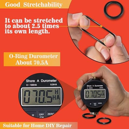 419 PCS Universal Metric O-Ring Kit，32 Sizes Buna-N 70A Rubber O Ring Assortment Set for Various Car Auto Faucet Plumbing Pressure Washer Air or Gas Sealing Repair Resist Oil and Heat