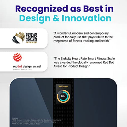 Etekcity Smart Scale for Body Weight Fat, Digital Bathroom Weighing Machine for Accurate BMI Muscle Mass Composition, Home Use Apple Health Compatible Fitness Equipment