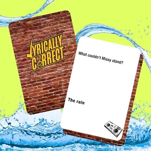Lyrically Correct OG Waterproof 90s & 2000s Hip Hop and R&B Trivia Card Game – Durable, Splash-Proof Party for Adults, Travel, Outdoor Fun, Camping, Family Game Night