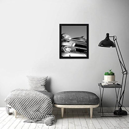 Americanflat 18x24 Poster Frame with Polished Plexiglass - Black Picture Frame - Wide Photo Frames Made of Engineered Wood for Vertical or Horizontal Wall Display - Epic Collection - Black