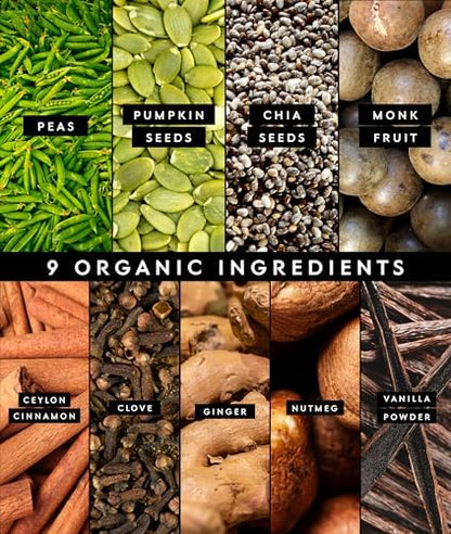 Truvani Vegan Pea Protein Powder | Pumpkin Spice | 20g Organic Plant Based Protein | 20 Servings | Keto | Gluten & Dairy Free | Low Carb | No Added Sugar