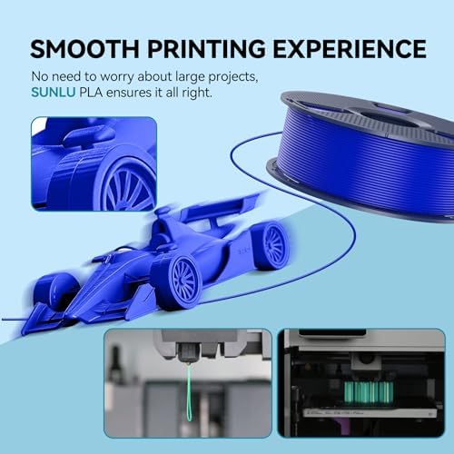 SUNLU PLA 3D Printer Filament PLA Filament 1.75mm, Neatly Wound 3D Printing Filament 1.75mm, Dimensional Accuracy +/- 0.02 mm, Fit Most FDM 3D Printers, 1kg Spool (2.2lbs), Wood Color