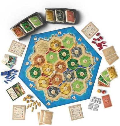 CATAN Board Game (6th Edition) Trade, Build & Settle in The Classic Strategy Game for Family, Kids & Adults, Ages 10+, 3-4 Players, 60-90 Min Playtime