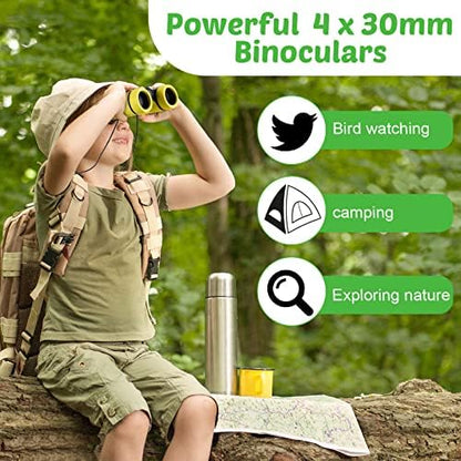 Yunsailing 9 Pack Kid Binoculars Shockproof Mini Compact Binoculars Gifts for 3-12 Years Boys Girls Folding Small Telescope for Kids Bird Watching Camping Outdoor Play, 9 Colors