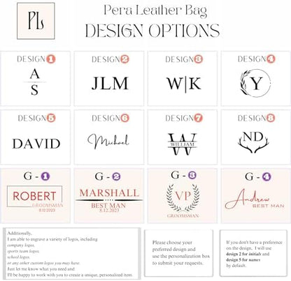 Personalized Leather Toiletry Bag for Men – Custom Engraved Shaving Dopp Kit with Name or Initial, Travel Gift for Groomsmen, Husband, Dad, Boyfriend, Birthday, Christmas, Anniversary, Gifts for Men