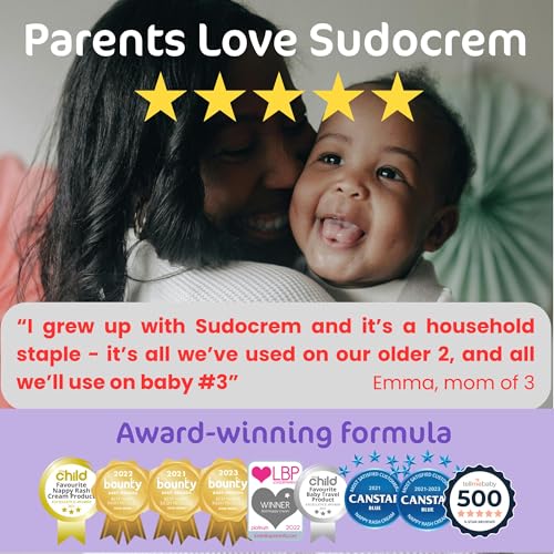 Sudocrem Diaper Rash Cream for Baby's Skin, Triple Action Diaper Rash Paste that Soothes, Treats and Protects, 15.29% Zinc Oxide Cream - 14oz (400g)