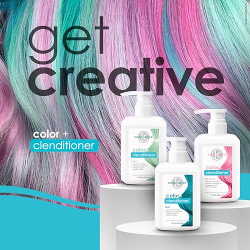 Keracolor Color + Clenditioner 3-in-1 Color-Depositing Conditioner, Gently Cleanses & Conditions, Semi-Permanent Hair Color, 23 Shades, 12 Fl Oz