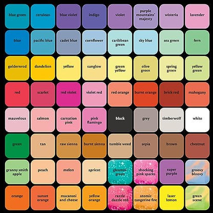 Crayola Ultimate Washable Chalk Collection (64ct), Bulk Outdoor Sidewalk Chalk for Kids, Anti-Roll Sticks, Recess Toys for Kids, Back to School Gifts