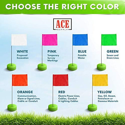 Red Marking Flags 1000 Pack - 4x5x15 Inch Red Flags for Yard - Markers For Lawn, Irrigation, Landscaping, Survey & Sprinkler Head Marking