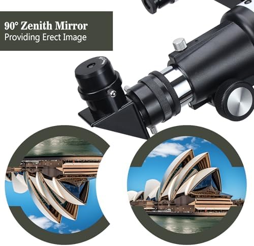 Telescopes, Telescope for Kids and Adults Beginners, 70mm Aperture 400mm Focus Length Refractor Travel Telescope with AZ Mount for Observe The Moon and Landscape (Blue)