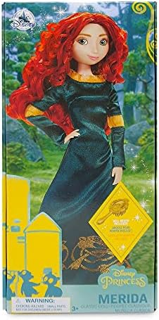 Disney Store Girl's Princess Classic Doll (Merida), 11 Inches, Includes Brush with Molded Details, Fully Posable Toy in Classic Outfit