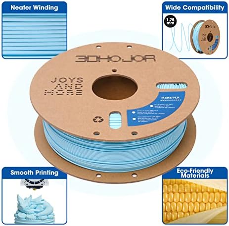 Matte PLA Filament 1.75mm, Upgrade Matte 3D Printer PLA Filament, 1KG*2 Bundle Cardboard Spool 3D Printing Filament for 3D Printers(Matte Green+Blue 2Pack)