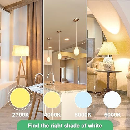 LED Light Bulbs, 60 Watt Equivalent LED Bulbs A19, 2700K Soft White, 800 Lumens, E26 Standard Base, Non-Dimmable, 8W Warm White LED Bulbs for Bedroom Living Room, 12 Pack