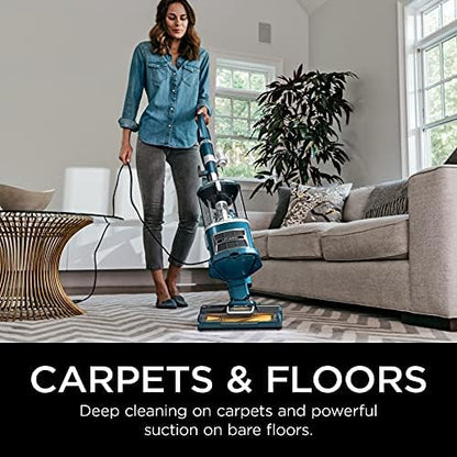 Shark Upright Vacuum, Navigator Lift-Away with Self-Cleaning Brushroll, HEPA Filter, Swivel Steering, Upholstery Tool & Pet Crevice Tool, Perfect for Pets & Multi-Surface, Teal, ZU503AMZ