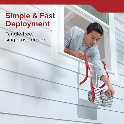 Kidde Fire Escape Ladder, 2-Story Rope Ladder, Extends to 13-Feet, Anti-Slip Rungs