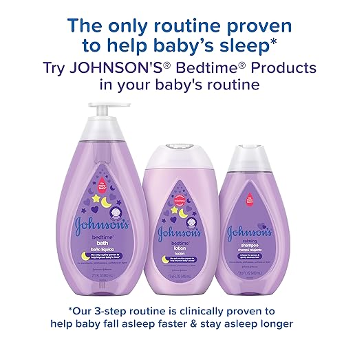 Johnson's Moisturizing Bedtime Baby Lotion with Coconut Oil & NaturalCalm Aromas to Help Relax Baby, Mild, Hypoallergenic & Paraben-, Phthalate- & Dye-Free, Twin Pack, 27.1 fl. oz, 2 Pack