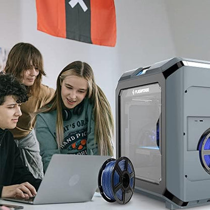 FLASHFORGE PLA Filament 1.75mm Galaxy Blue, 3D Printer Filament with Silver Glitter 1kg (2.2lbs) Spool, Dimensional Accuracy +/- 0.02mm, Shimmering 3D Printing Filament for Unique Finish