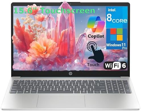 HP Touchscreen Laptop Computer for College Student Home Study & Business, 32GB DDR4 RAM, 1TB PCIe SSD, Intel 8-Core Processor, 15.6", WiFi 6, BT 5.4, HDMI, Moonlight Blue, Windows 11 Pro, Type-C HUB