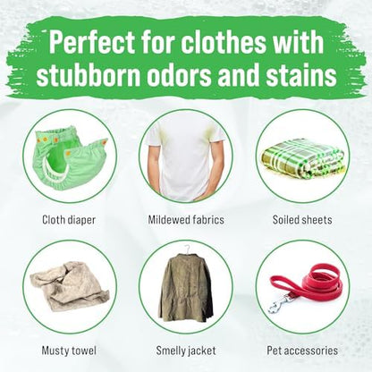 Rockin' Green Hard Rock Powder Laundry Detergent (90 Loads) - Natural Powdered Laundry Detergent, Sensitive Skin Laundry Powder (AC/DSea Breeze)