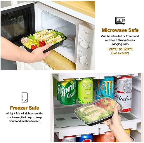 Glotoch Meal Prep Containers Reusable, 50Pack 32oz Plastic Food Prep Storage Containers with Lids,BPA Free,Microwave, Dishwasher Safe Disposable To Go Containers for Meal Plan,Single Compartment