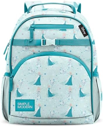 Simple Modern Medium Disney Toddler Backpack for School Girls and Boys | Kindergarten Elementary Kids Backpack | Fletcher Collection | Kids - 15" tall | Frozen Elsa's Snowflake