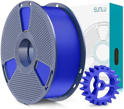 SUNLU PLA+2.0 3D Printer Filament, Upgrade PLA+ Filament 1.75mm, Tougher and Stronger, Neatly Wound Filament, Dimensional Accuracy +/-0.02mm, 1KG Spool(2.2lbs), Klein Blue